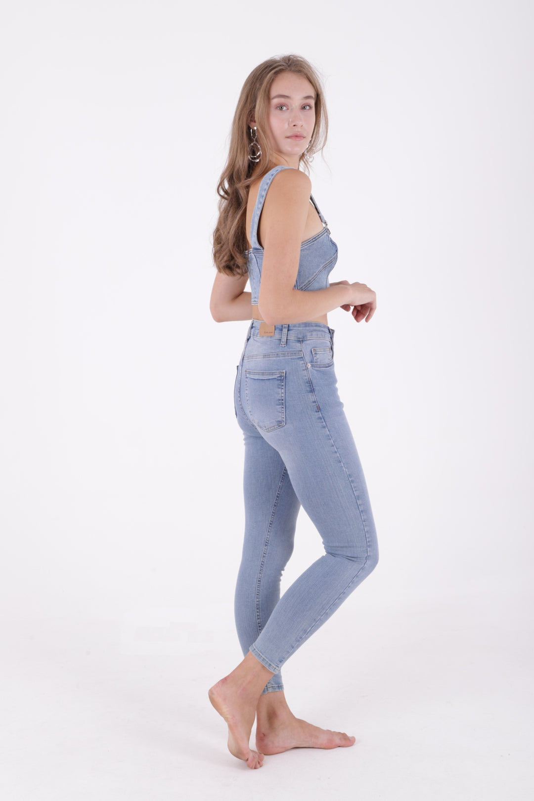 XLJ High Waisted Ankle Length Skinny Jean Mixed - Colombes