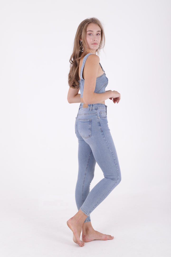 XLJ High Waisted Ankle Length Skinny Jean Mixed - Colombes