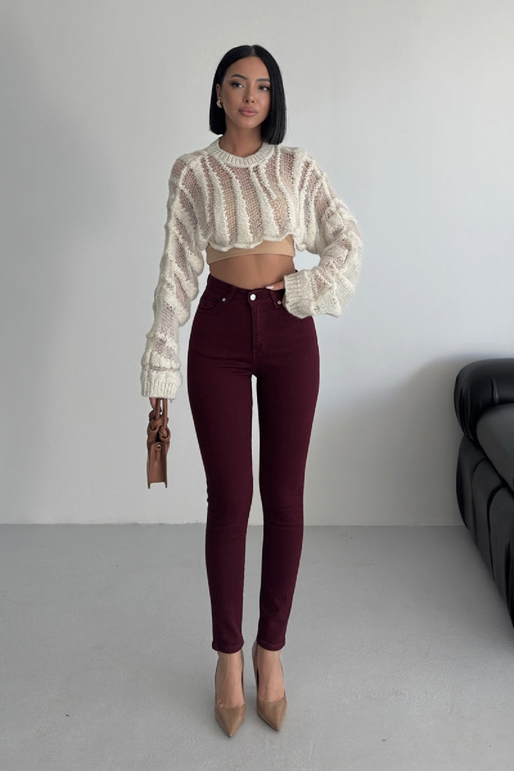 XLJ High Waisted Ankle Length Skinny Jean Mixed - Ancona