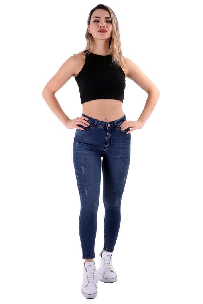 XLJ High Waisted Skinny Ankle Length Jean Mixed - Deinze