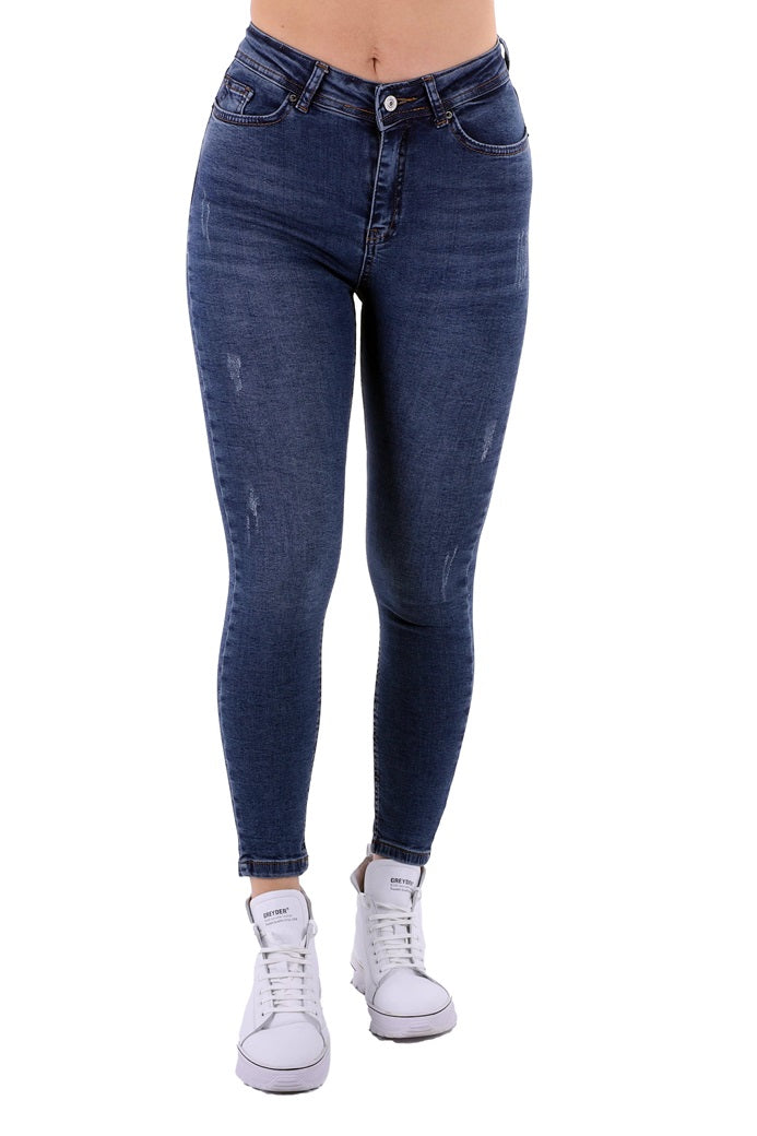 XLJ High Waisted Skinny Ankle Length Jean Mixed - Deinze