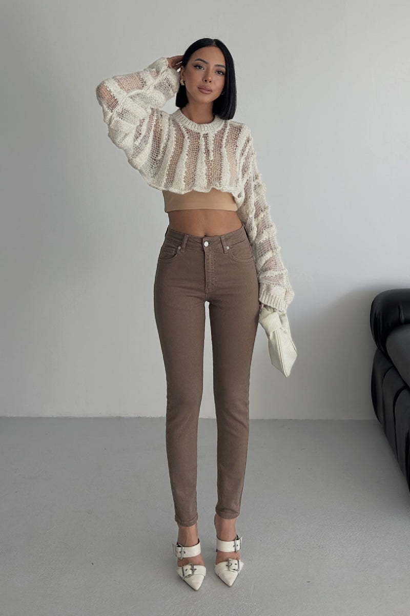 XLJ High Waisted Skinny Ankle Length Jean Mixed - Alafaya