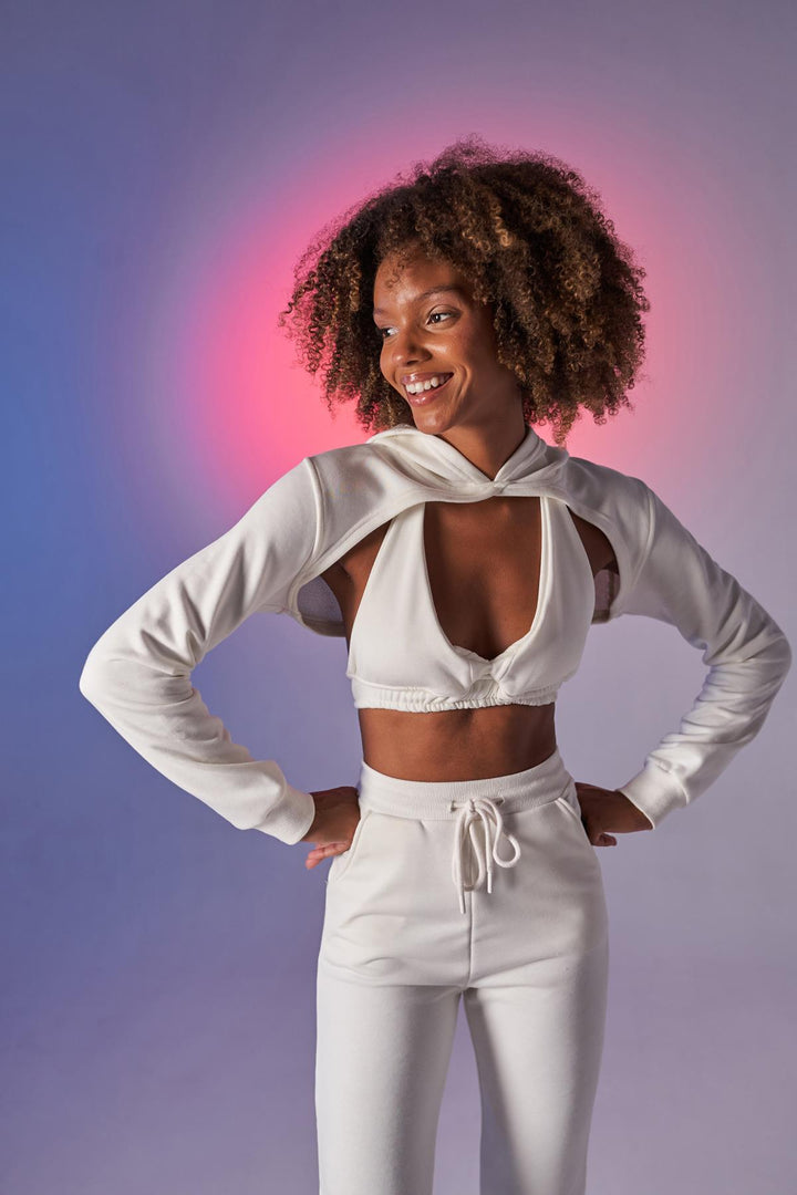 HLLY Women Olly Sweat أبيض - فلوريسانت