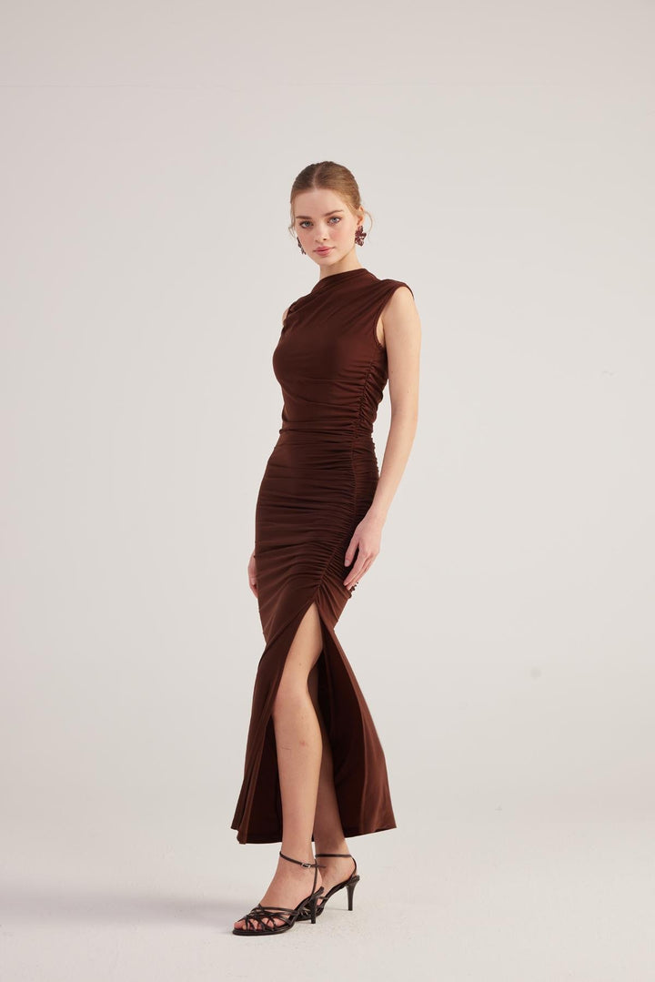 HLLY Women Lily Dress Brown - Reims