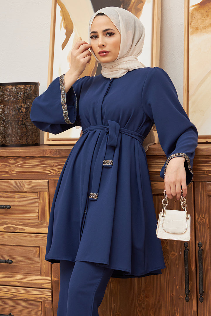 ZRF Women Spanish Flared Pants Tunic Set - Indigo - Manchester
