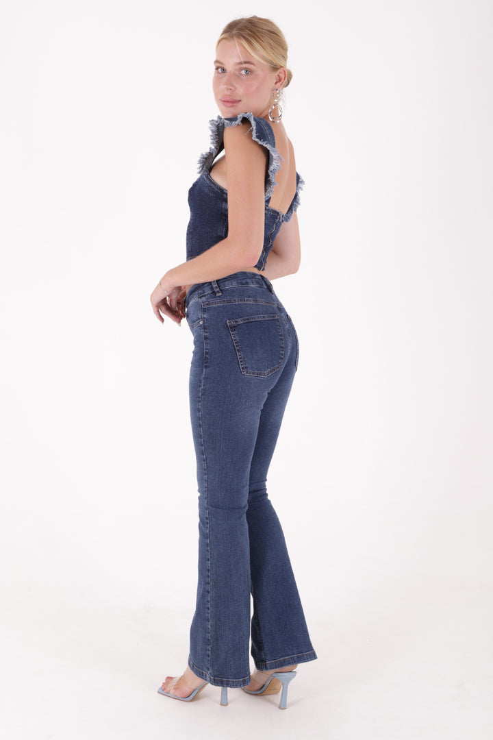 XLJ High Waisted and Flared Leg Skinny Jean Mixed - Settimo Torinese