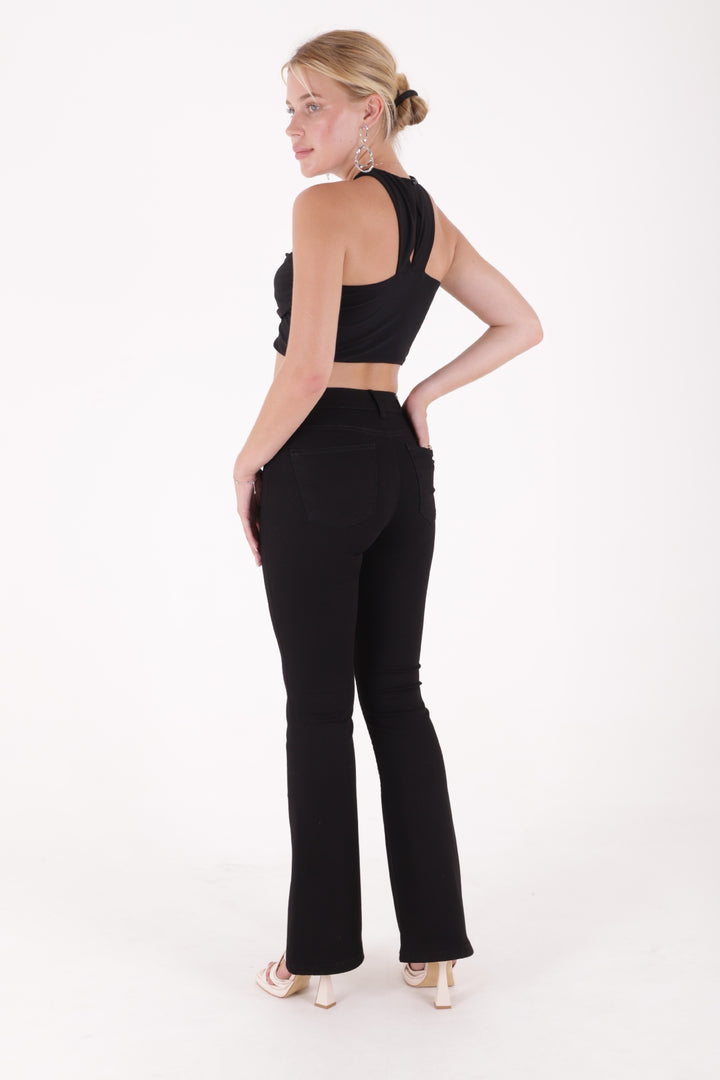 XLJ High Waisted and Flared Leg Skinny Jean Mixed - Istog