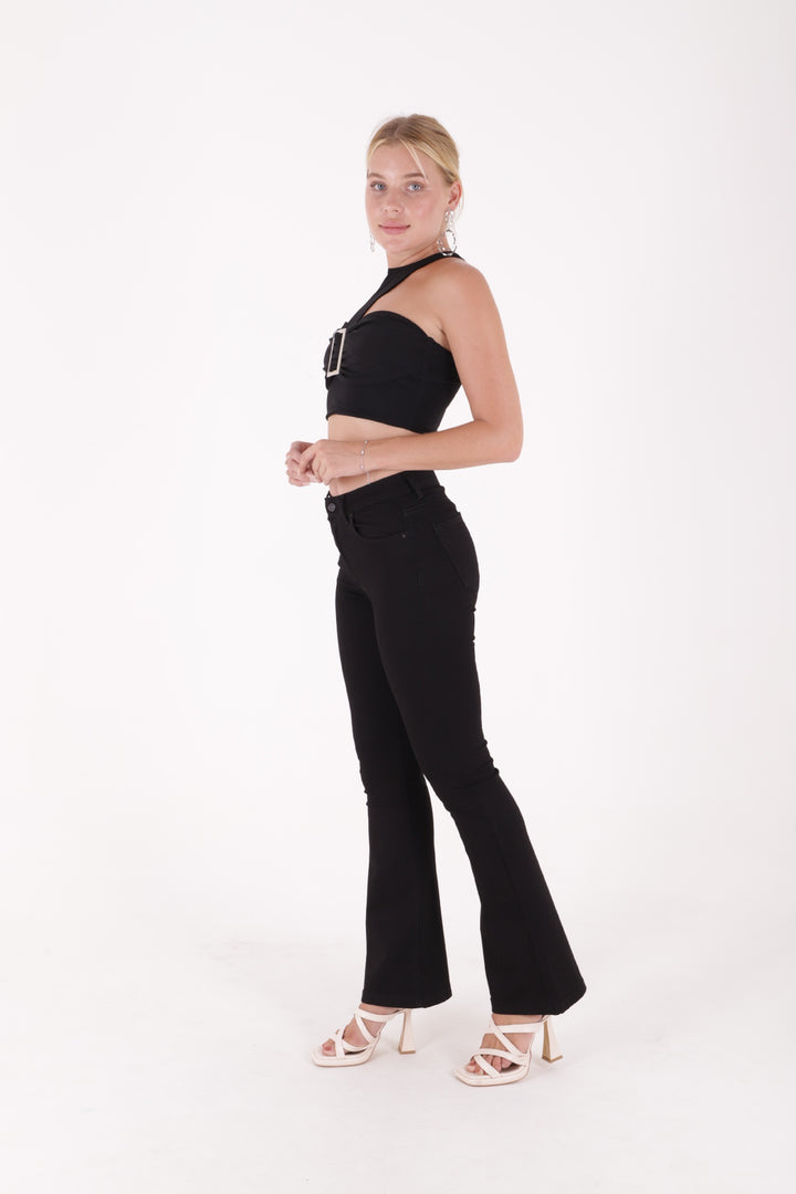 XLJ High Waisted and Flared Leg Skinny Jean Mixed - Istog