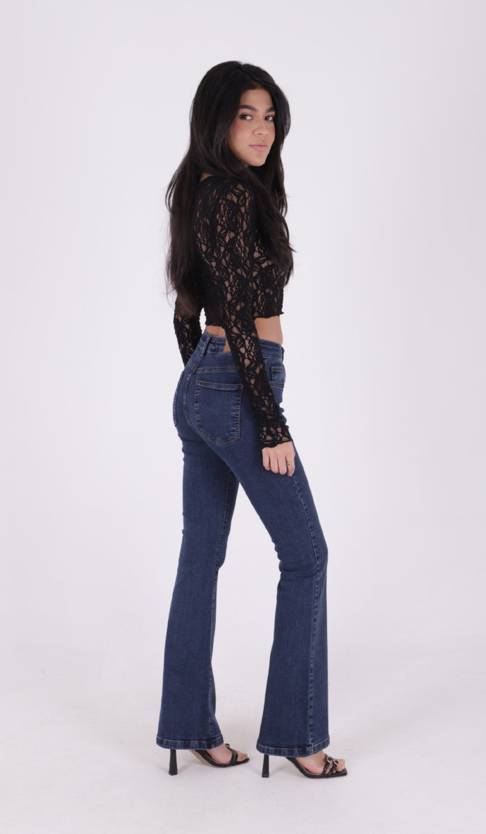 XLJ High Waisted and Flared Leg Skinny Jean Mixed - Besançon