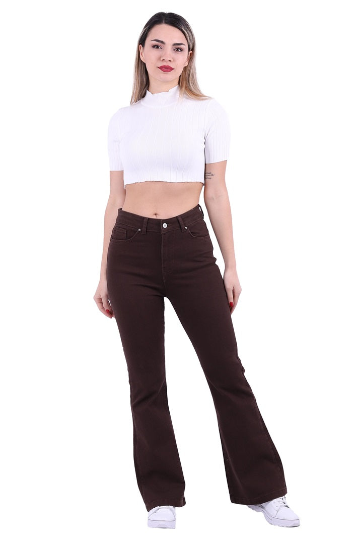 XLJ High Waisted and Flared Leg Skinny Jean Mixed - Bootle