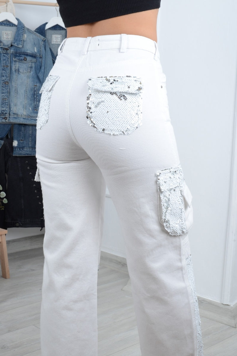XLJ Sequined High Waisted Jean Mixed - Yecapixtla