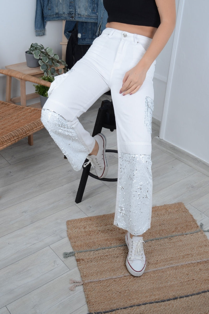 XLJ Sequined High Waisted Jean Mixed - Yecapixtla