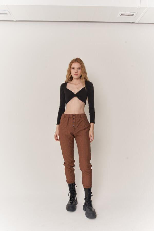 HLLY Women Sancho Pantolon Coffee - فيرنهايم