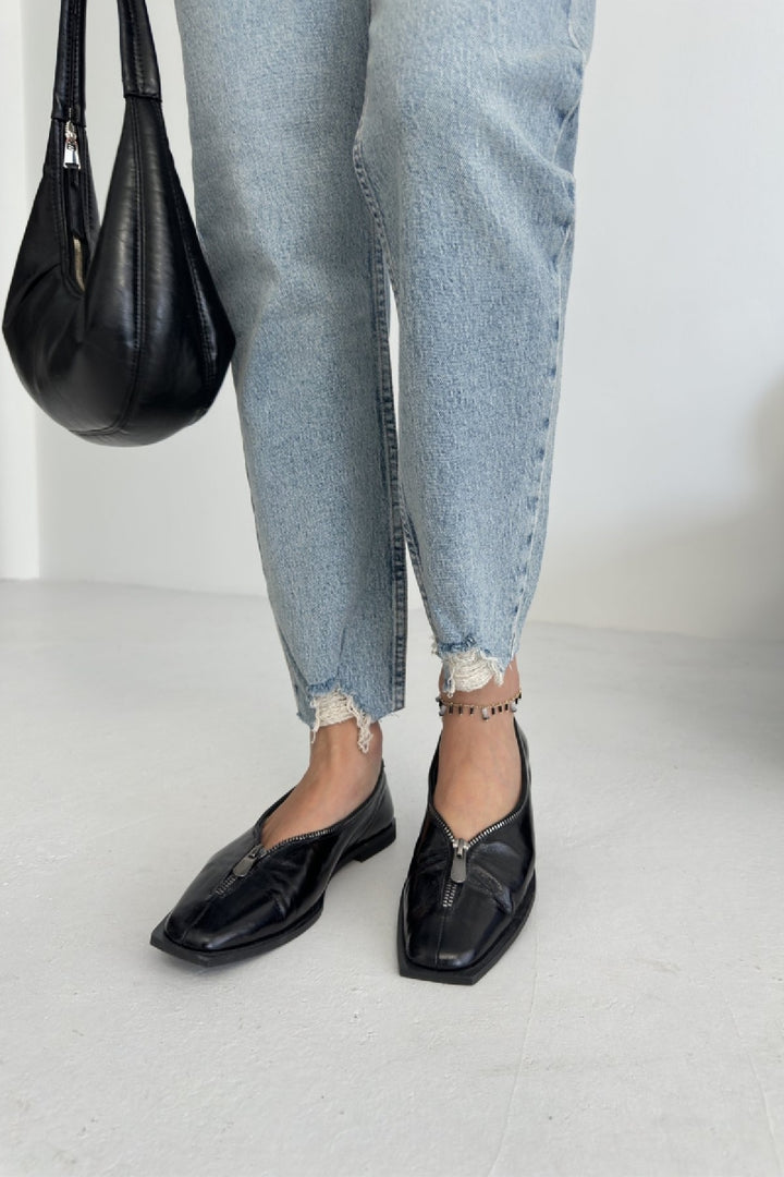 XLJ High Waisted Mom Fit Ankle Length Jean with Ripped Finish Mixed - Brentwood