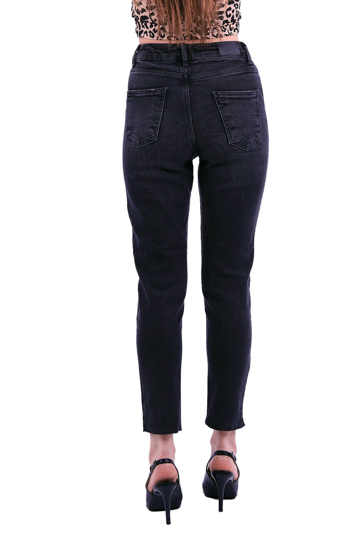 XLJ Fringe Ending Comfort Slim Ankle Length Ripped Jean Mixed - Oshkosh