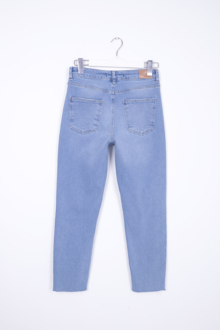 XLJ Fringe Ending Comfort Slim Ankle Length Ripped Jean Mixed - Erkelenz