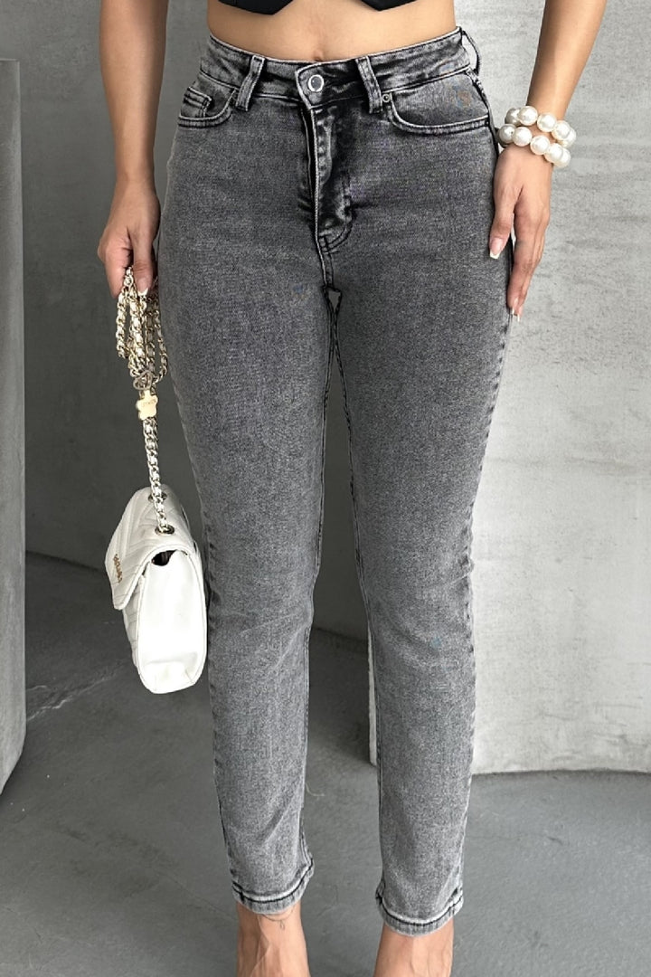 XLJ High Waisted Comfort Slim Ankle Length Jean Mixed - Seixal