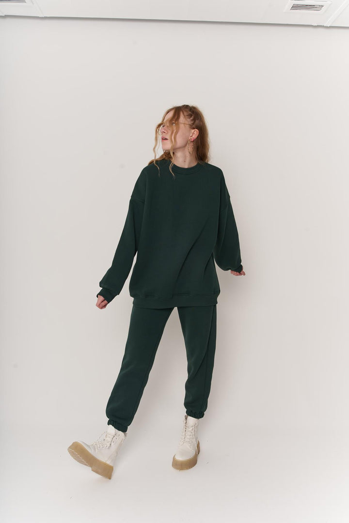 HLLY Women Fluffy Sweatpants Green - La Louvière
