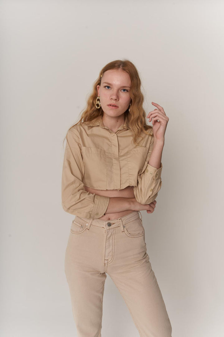 HLLY Women Plank Shirt Beige - Eindhoven