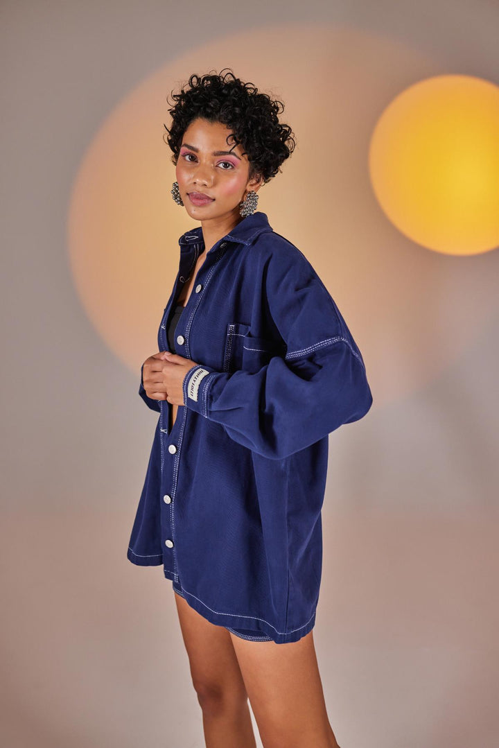 HLLY Women Sofie Shirt Navy - Salem
