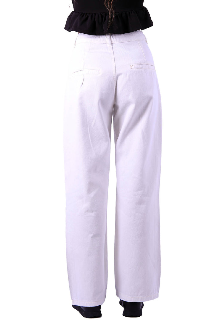 XLJ Palazzo Relaxed Wide Leg Jean with Tears on Knee Mixed - Mount Pleasant