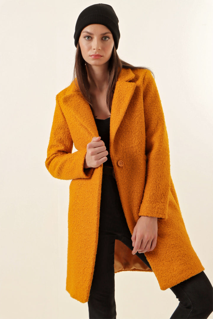 BGD Women Oversized Coat - Mustard - Broken Arrow
