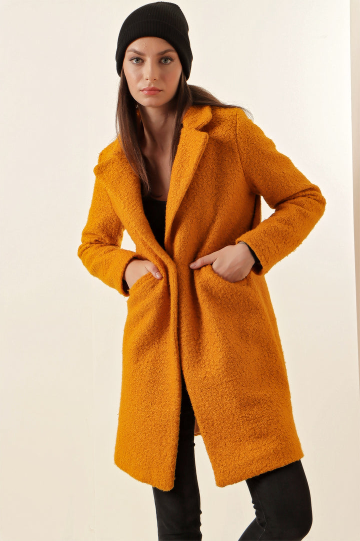 BGD Women Oversized Coat - Mustard - Broken Arrow