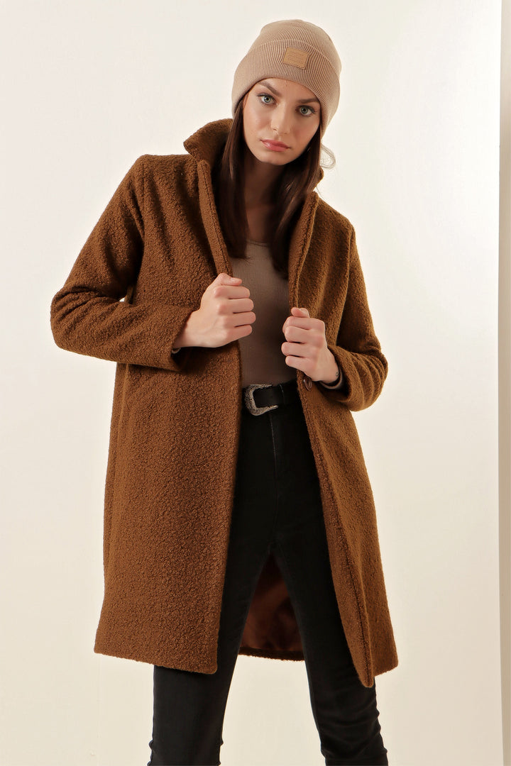 BGD Women Oversized Coat - Brown - Avondale