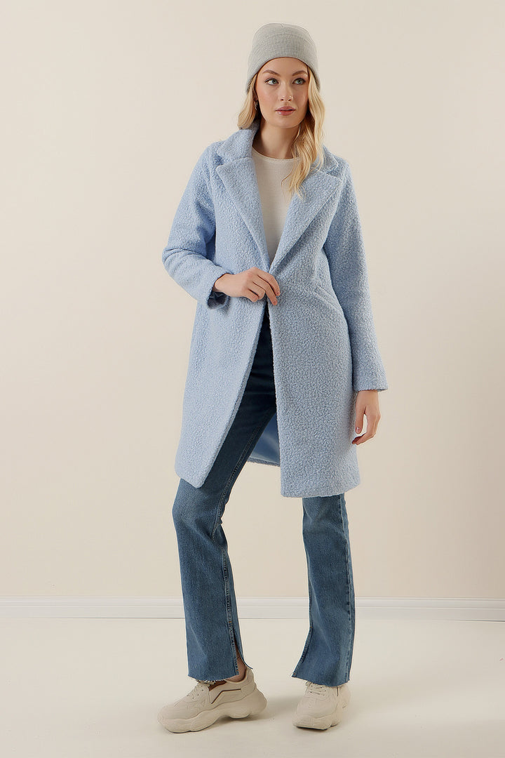 BGD Women Oversized Coat - Blue - Springville
