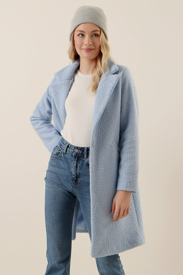 BGD Women Oversized Coat - Blue - Springville