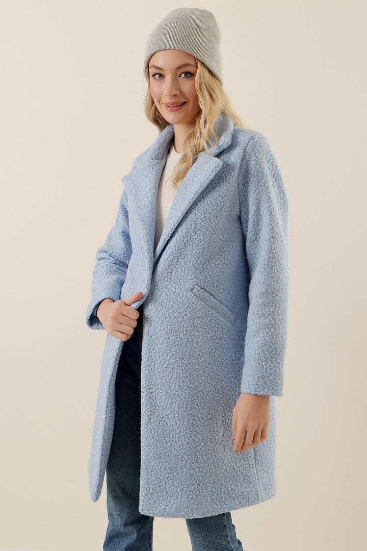 BGD Women Oversized Coat - Blue - Springville