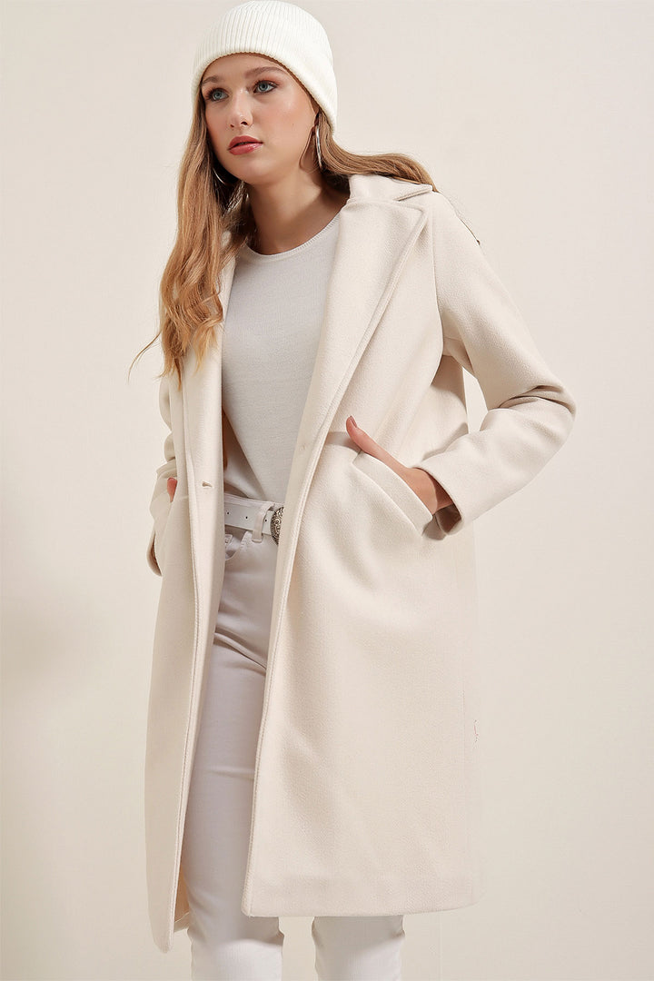 BGD Women Stamp Coat - Ecru - Belleville