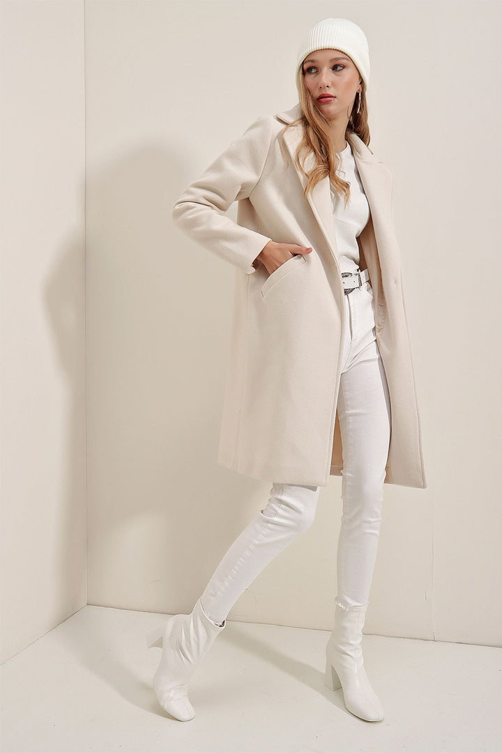 BGD Women Stamp Coat - Ecru - Belleville
