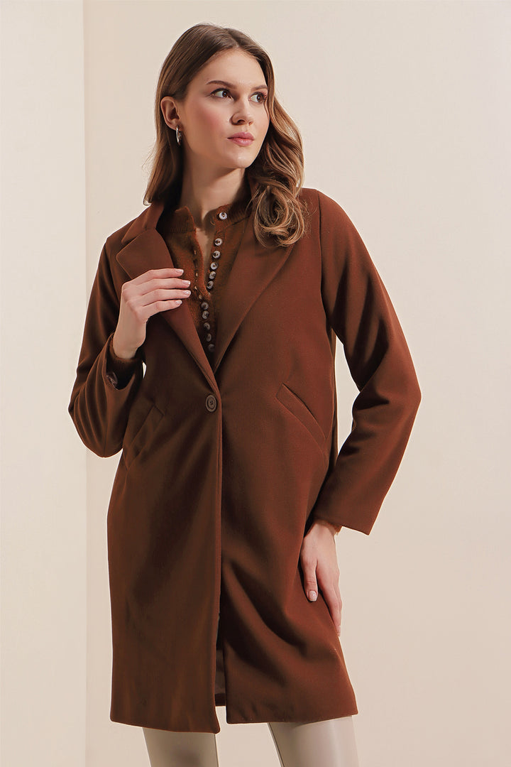 BGD Women Stamp Coat - Dark Brown - Avondale