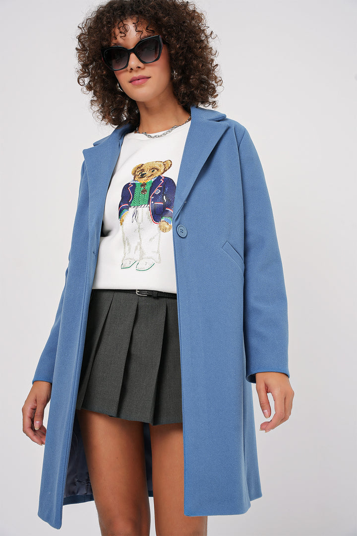 BGD Women Stamp Coat - Indigo - Miranda de Ebro