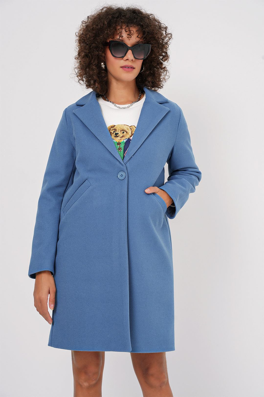 BGD Women Stamp Coat - Indigo - Miranda de Ebro