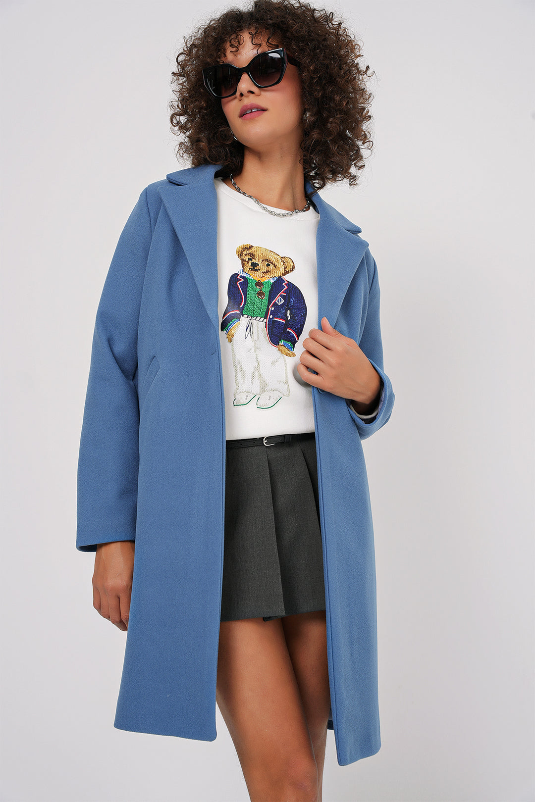 BGD Women Stamp Coat - Indigo - Miranda de Ebro