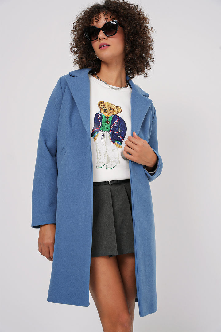 BGD Women Stamp Coat - Indigo - Miranda de Ebro