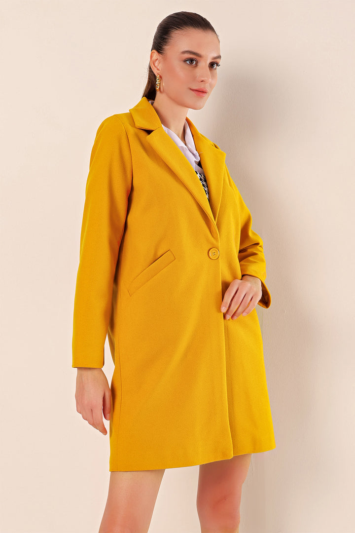 BGD Women Kaşe Kaban - Sarı - Barletta