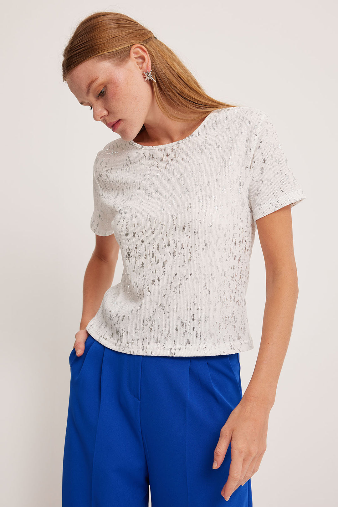 BGD Women Women's Silver Leaf Basic T-shirt 909 - Avondale