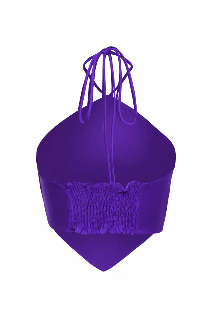 FRV Purple satin sleeveless crop top - Carmichael