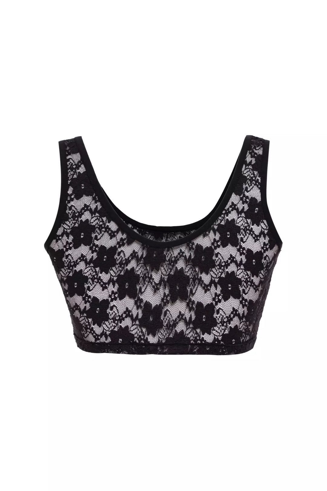 FRV Black lace sleeveless mini crop top - Florence