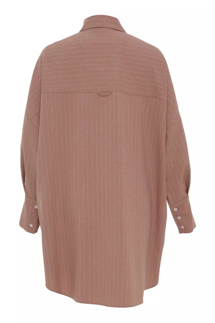FRV Camel woven long sleeve long shirt - Arles
