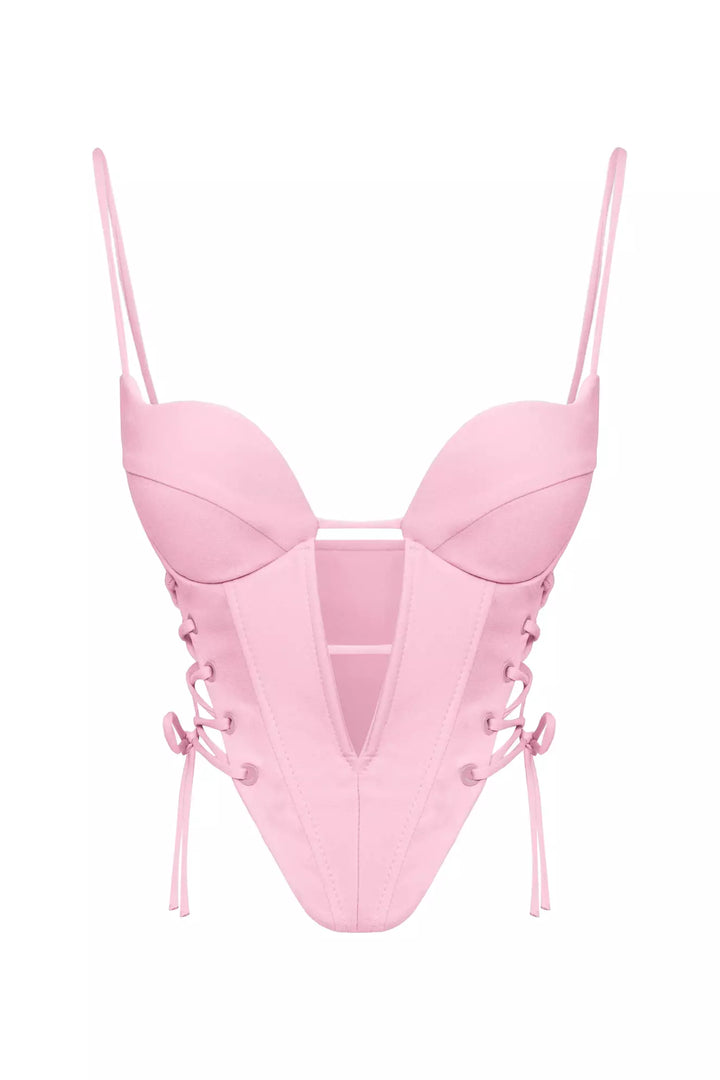 FRV Pink crepe crop top - Pantin