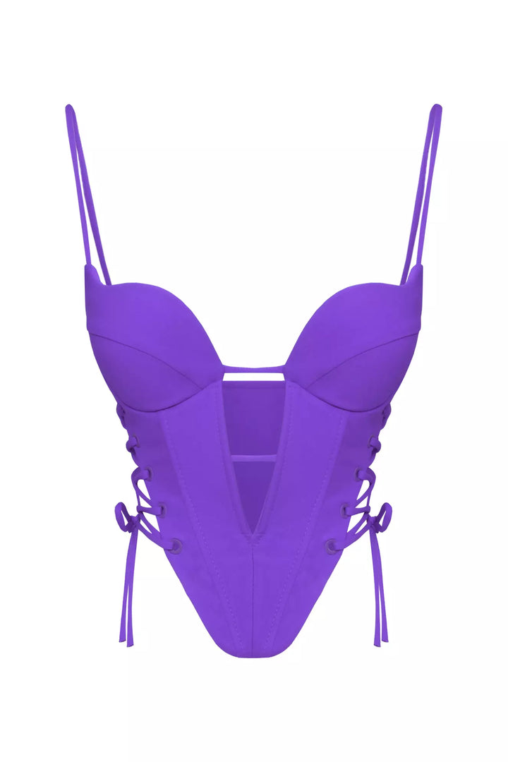 FRV Purple crepe crop top - El Dorado
