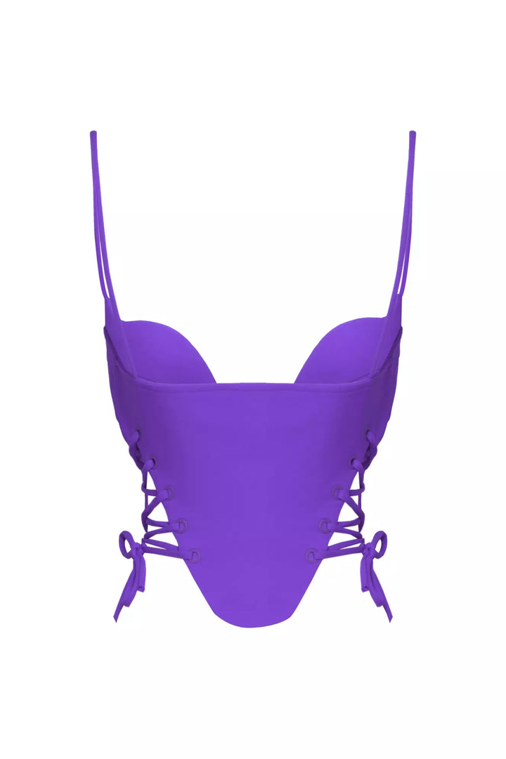 FRV Purple crepe crop top - El Dorado