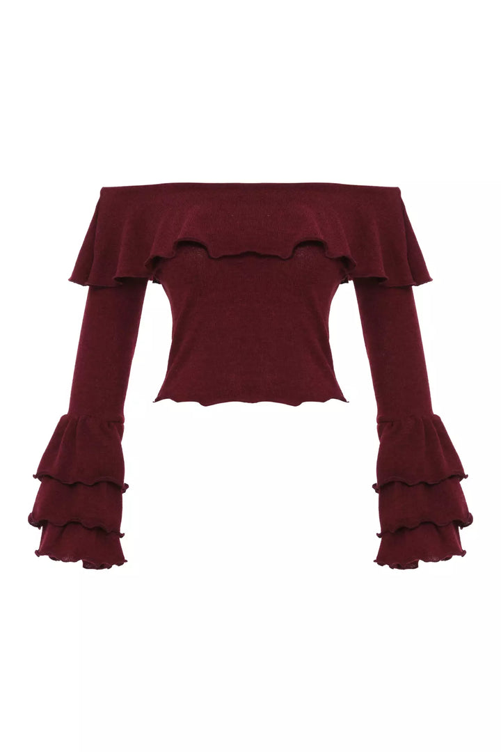 FRV Maroon triko long sleeve blouse - Târgu-Mureş