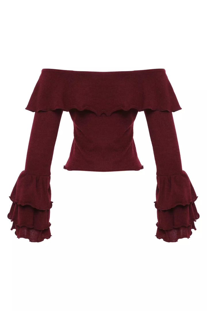 FRV Maroon triko long sleeve blouse - Târgu-Mureş
