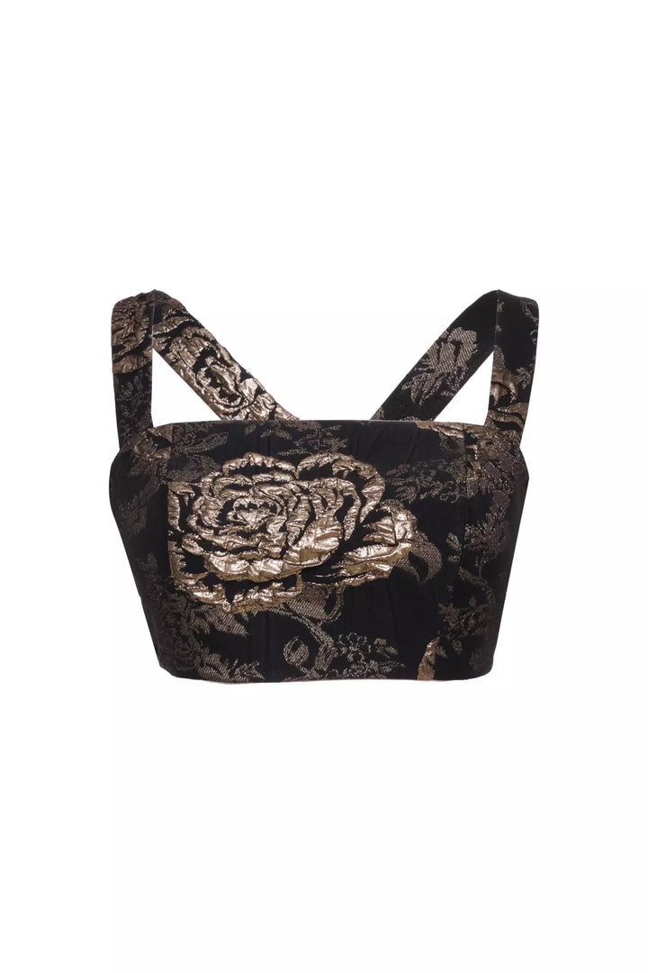 FRV Gold jakar sleeveless mini crop top - Fullerton
