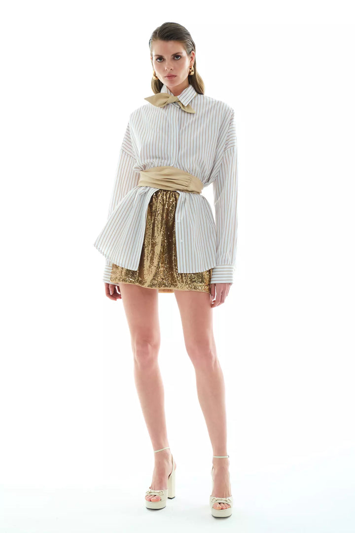 FRV Beige poplin long sleeve shirt - Waipahu
